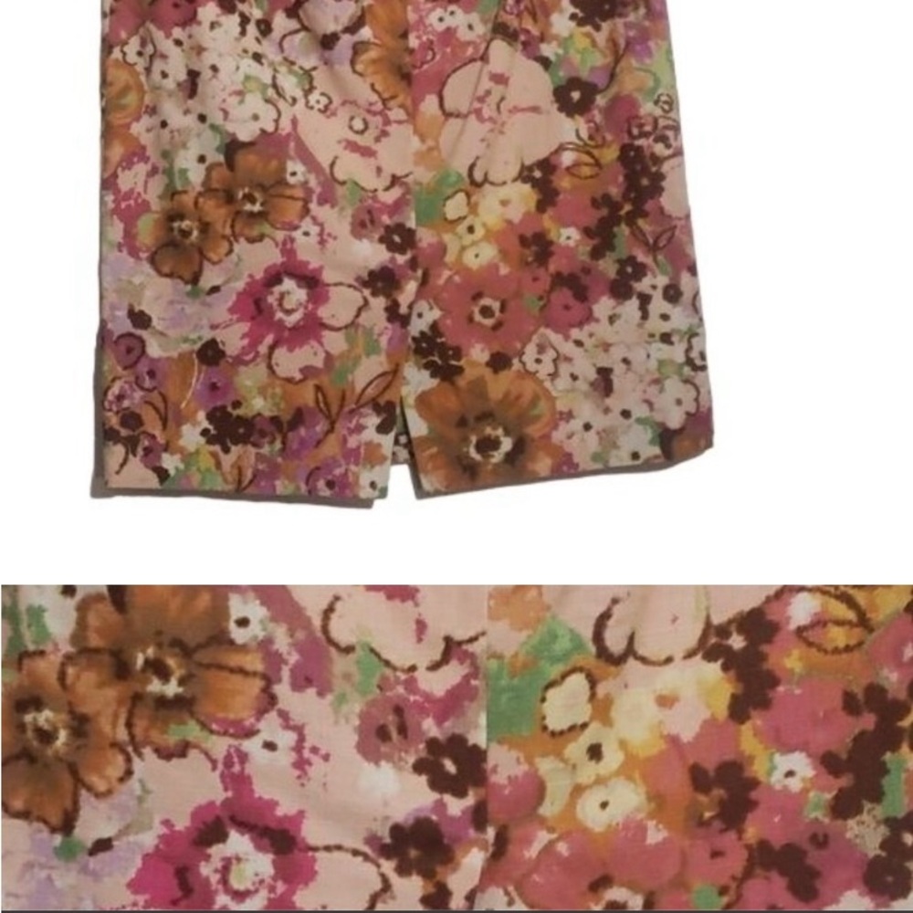 J Crew Pink Floral Pencil Skirt
